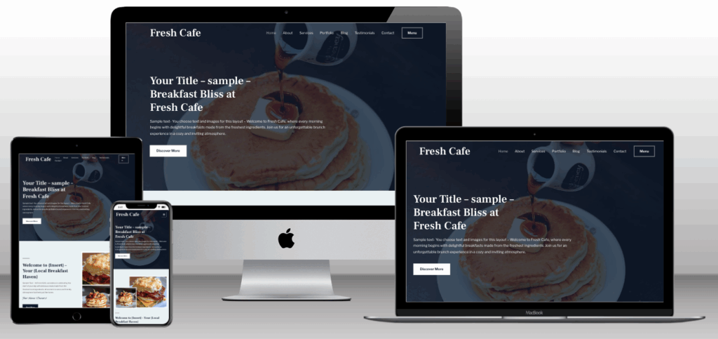 Restaurant website design